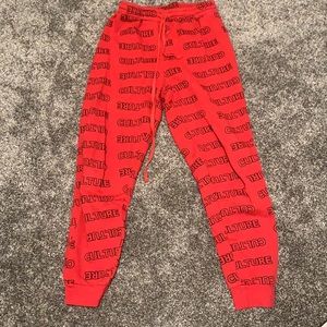 culture red sweatpants
